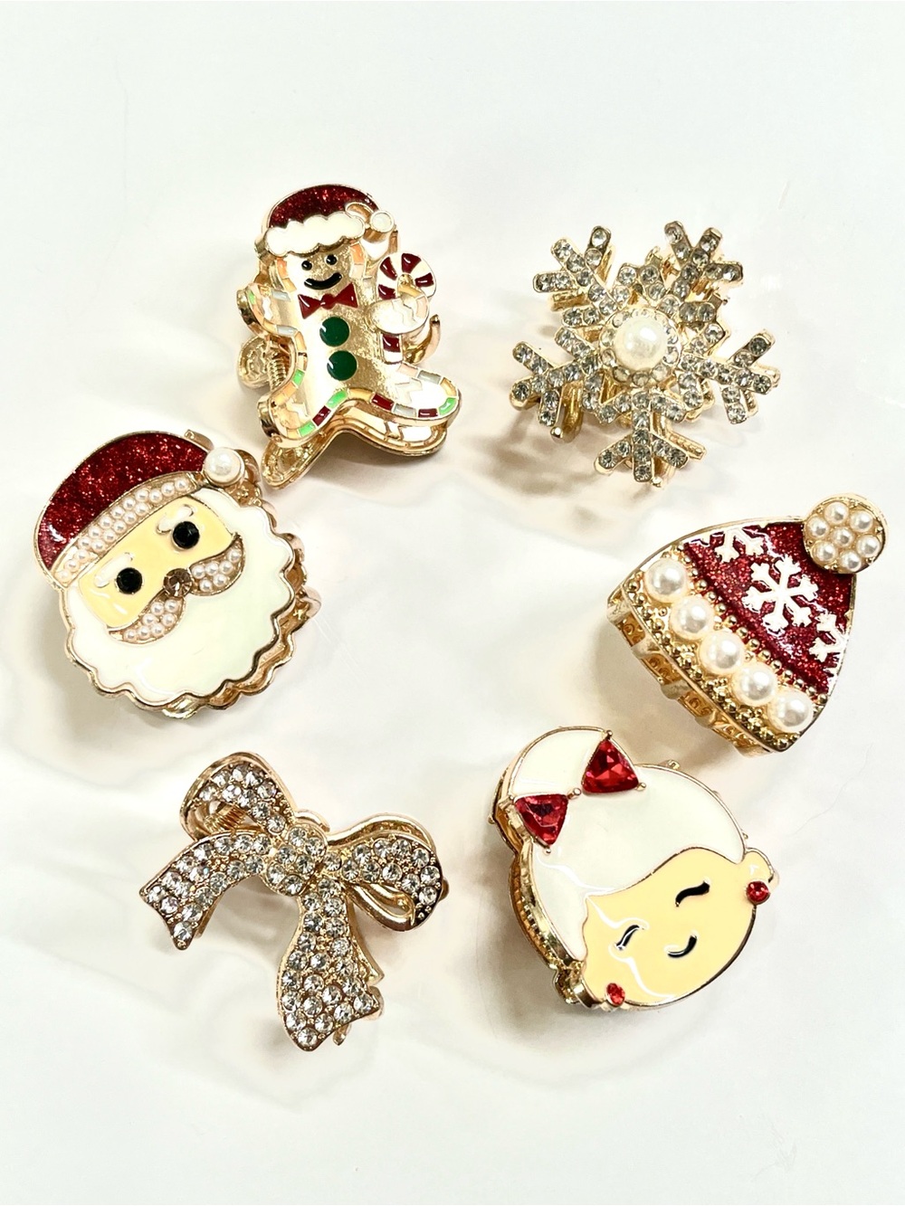 Piper K Holiday Mini Hair Clips, Set of 6 NWOT